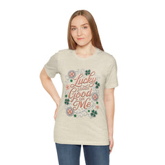 Lucky Looks Good On Me T‑Shirt — St. Patrick’s Day Clover Graphic Tee