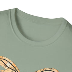 Vintage Newspaper Print Pen & Ink Bow T-Shirt