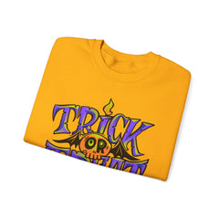 Halloween 'Trick or Treat' Crewneck Sweatshirt — Retro Candy Graphic