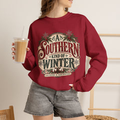 Southern Kind of Winter Crewneck Sweatshirt- Christmas