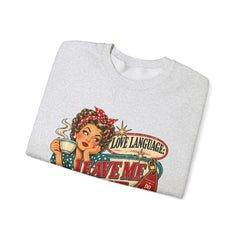 Retro Rosie 'Leave Me Alone' Vintage Pin-Up Graphic Sweatshirt- Valentine