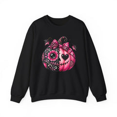 Pink Sugar Skull Pumpkin Sweatshirt ~ Halloween Vibes