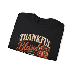 "Thankful, Blessed & a Little Stressed" Fall Pumpkin Sweatshirt