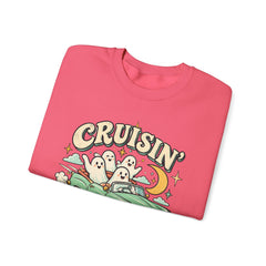 Cruisin' With My Boos Sweatshirt — Cute Ghost Halloween Crewneck