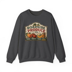 Roadside Produce Co. Crewneck Sweatshirt — Vintage Farmstand Graphic- Southern Heritage