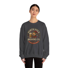 North Pole Brewing Co. Holiday Sweatshirt, Christmas Gift, Unisex Cozy Crewneck, Winter Apparel, Elf Festive Casual Wear