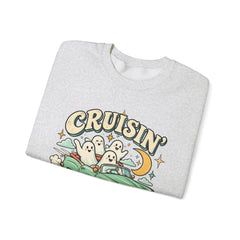 Cruisin' With My Boos Sweatshirt — Cute Ghost Halloween Crewneck