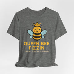 Queen Bee Fizzin' Unisex T-Shirt - Cute Bee Graphic Tee for Bee Lovers