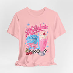 Milkshake State of Mind T-Shirt — Retro Diner Cherry Milkshake Tee