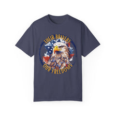 Their bravery, our freedomsT-shirt - Military Branches, Right to Bear Arms, American Flag