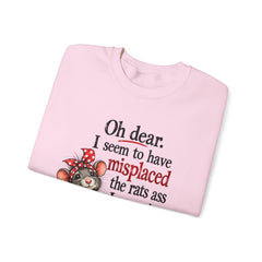 Sarcastic Crewneck Sweatshirt - Don’t Give A Rats Ass