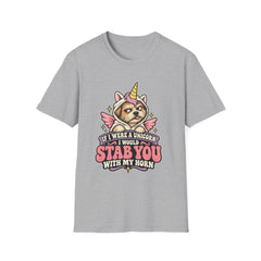 "If I Were a Unicorn I Would Stab You With My Horn" Funny Graphic Tee