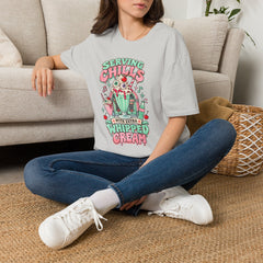 T-Shirt — "Serving Chills" Retro Dessert Graphic Tee (Extra Whipped Cream) - BP - Halloween