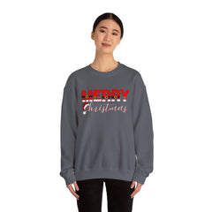 Christmas Crewneck Sweatshirt - Santa's Belt and Hat Design