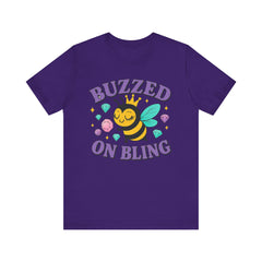 Buzzed on Bling - Bee T-Shirt | Fun Unisex Tee for Bee Lovers and Jewelry Lovers alike