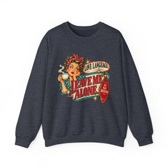 Retro Rosie 'Leave Me Alone' Vintage Pin-Up Graphic Sweatshirt- Valentine