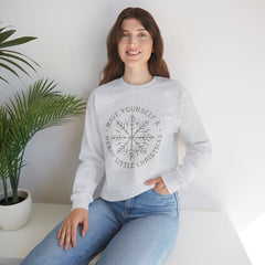 “Have Yourself a Merry Little Christmas” Snowflake Gildan Crewneck Sweatshirt