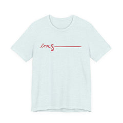 Love Signature T-Shirt – Minimal Red Script Tee