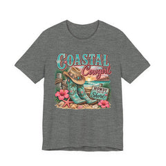 Coastal Cowgirl Tee — "Howdy Shore" Beach Western Graphic T-Shirt