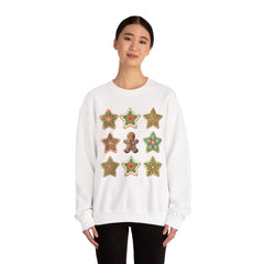 Festive Gingerbread Sweatshirt, Holiday Crewneck, Christmas Gift, Cozy Sweatshirt, Unisex Casual Wear