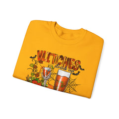 Witches Drink Up Sweatshirt, Unisex Halloween Apparel, Cozy Fall Sweatshirt, Spooky Season Gear, Perfect for Halloween Parties