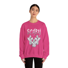 Scary Ghosts Unisex Crewneck Sweatshirt | Halloween Apparel, Spooky Sweatshirt, Ghost Theme, Gift for Halloween Lovers, Cozy Fall Fashion