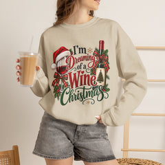 "I'm Dreaming of a Wine Christmas" Holiday Crewneck