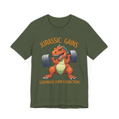 Jurassic Gains- Fitness T-shirt for Gym Workouts