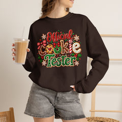"Official Cookie Tester" Christmas Holiday Sweatshirt
