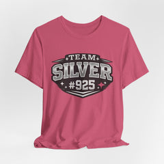 Team Silver #925 T‑Shirt — Vintage Sports Shield Tee - BP Jewelry