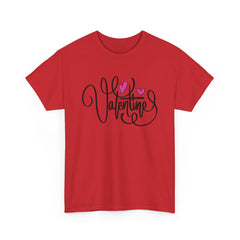 Valentine Script Tee — Romantic Hearts Graphic T-Shirt