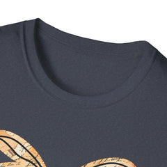 Vintage Newspaper Print Pen & Ink Bow T-Shirt