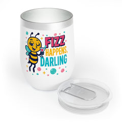 Chill Wine Tumbler - Fizz Happens, Darling | Fun Wine Mug, Gifts for Wine Lovers, Jewelry Reveal Party Favor,  Drinkware