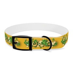 Gold Dog Collar - St Patrick's Day Horseshoe & Coin Design