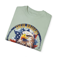 Their bravery, our freedomsT-shirt - Military Branches, Right to Bear Arms, American Flag