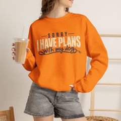 "Sorry I Have Plans With My Dog" Cozy Dog Lover Crewneck Sweatshirt