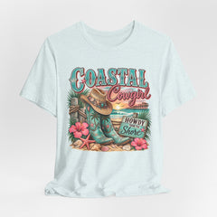 Coastal Cowgirl Tee — "Howdy Shore" Beach Western Graphic T-Shirt