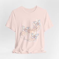 Butterfly Sparkle Tee — Pastel Crystal Butterflies Graphic T-Shirt