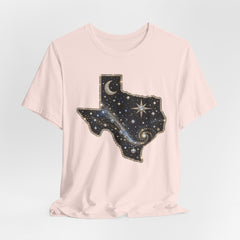 Texas Night Sky Tee — Celestial Moon & Stars State Graphic T-Shirt