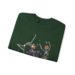 Yee Haw Skeletons Sweatshirt - Cozy Unisex Crewneck for Halloween, Fall Fashion, Casual Outfits, Gift for Cowpoke Enthusiasts, Western Style
