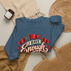 "I Have Enough Red Flags, Thanks" Vintage Banner Graphic Valentine Sweatshirt