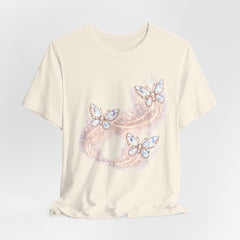 Butterfly Sparkle Tee — Pastel Crystal Butterflies Graphic T-Shirt