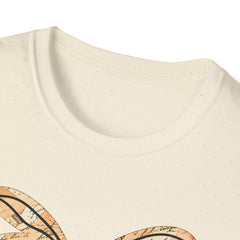 Vintage Newspaper Print Pen & Ink Bow T-Shirt