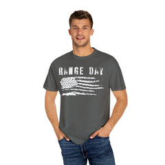 Range Day - FADED PRINT - T-shirt - Military Branches, Right to Bear Arms, American Flag