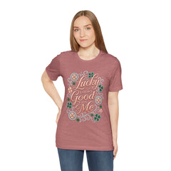 Lucky Looks Good On Me T‑Shirt — St. Patrick’s Day Clover Graphic Tee