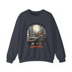 Spooky Adventure Sweatshirt - Jeepin' Through the Spooky Season, Unisex Crewneck, Fall Apparel, Halloween Gift, Cozy Halloween Wear
