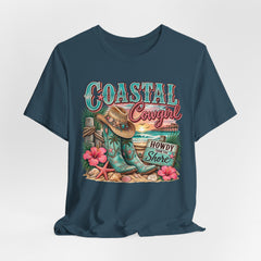 Coastal Cowgirl Tee — "Howdy Shore" Beach Western Graphic T-Shirt