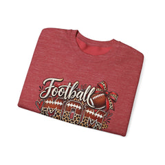 Football Mom Crewneck Sweatshirt — Leopard & Bow Team Spirit