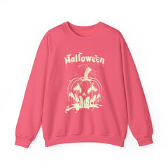 Halloween Pumpkin Sweatshirt, Cozy Fall Apparel, Unisex Crewneck, Perfect for Halloween, Fall Fashion, Pumpkin Spice Lover Gift