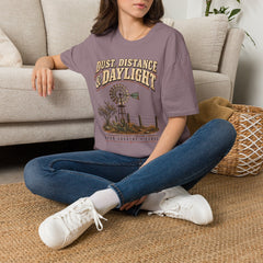 Dust, Distance & Daylight T-Shirt — Vintage Windmill Graphic Tee for Outdoor Lovers- Southern Heritage